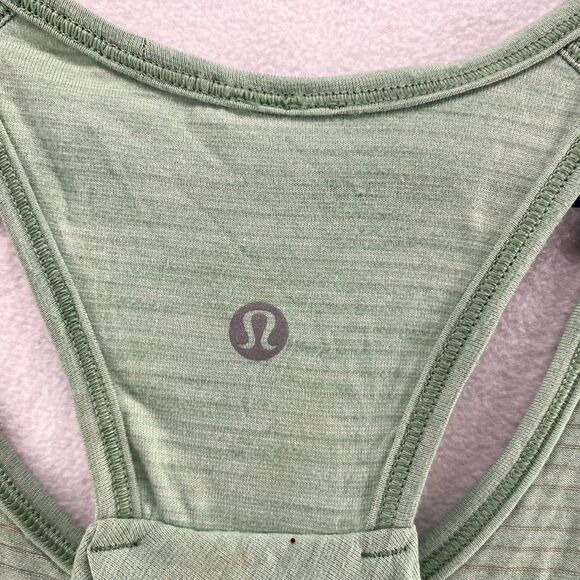 Lululemon Light Green Long Workout Tank Athletic‎ Wear Womens Size XS - Picture 3 of 7